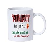 Docliick - Taza de café con frases motivadoras y original.Taza friki 350 ml, taza para regalo graciosa. Taza desayuno bonita.Hakuna matata