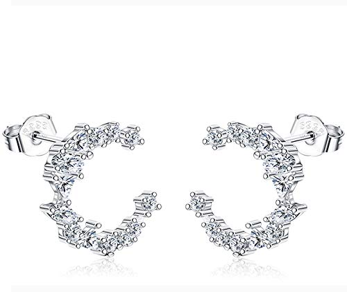 Boucles d'oreilles S pour femmes en zircon cubique scintillant au design raffiné