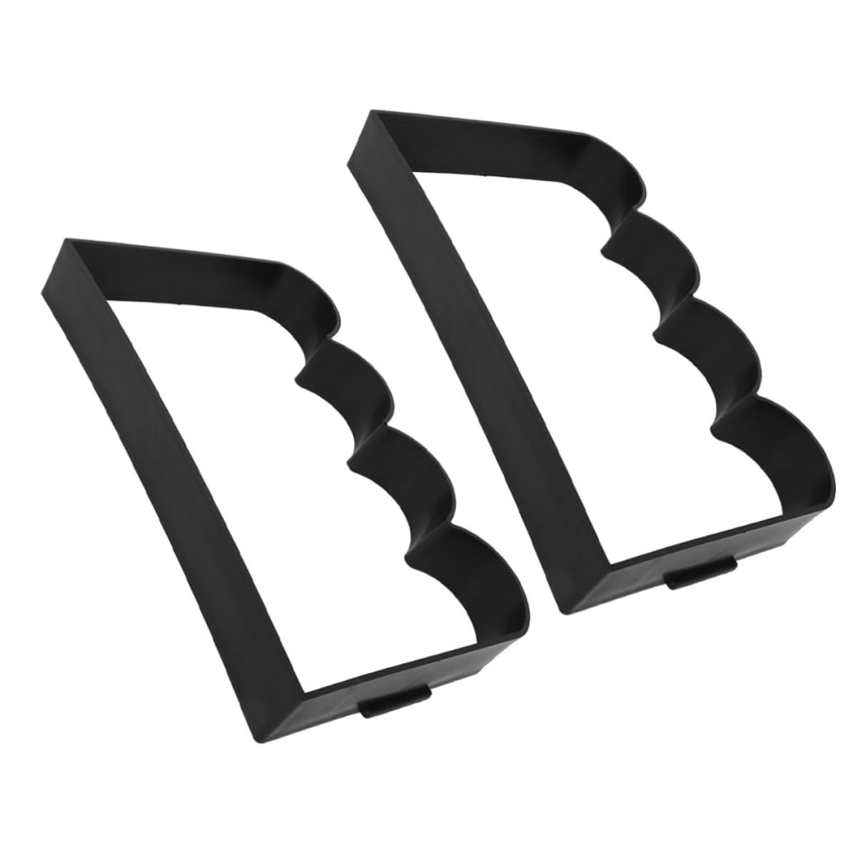 GLEAVI 2 Piezas Molde de Hormigón y Molde para Piedra de Jardín, Pvc Negro Rectangular 41,7x25,8x5,5cm, Reutilizable y Resistente Intemperie para Pasarelas, Patios y Caminos Exteriores