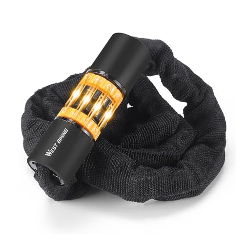 ICOCOPRO Candado para bicicleta de 4 dígitos, candado de combinación para bicicleta, 100 cm de largo, de acero de alta calidad, candado de alta seguridad (negro)