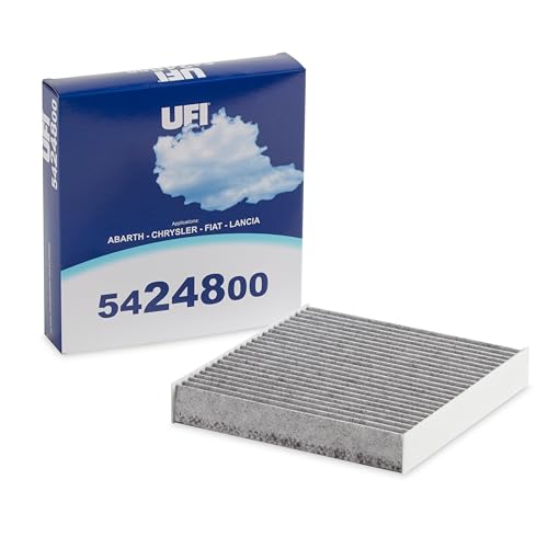 UFI Filters, Filtro Abitacolo ai Carboni Attivi 54.248.00, Filtro Abitacolo per Ricambio, Adatto a Auto, Applicabile su Diversi Modelli Abarth, Chrysler, Fiat e Lancia