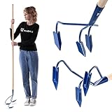 🏡 MISEZ SUR LE CULTIVATEUR À LONG MANCHE ET TRAVAILLEZ LA TÊTE HAUTE LORSQUE VOUS JARDINEZ ! Vous vous êtes certainement souvent plaint d'avoir mal au dos lorsque vous désherbez ou ameublissez le sol. Avec notre long manche, vous n'avez plus besoin de vous pencher, ce qui vous évite les douleurs musculaires.