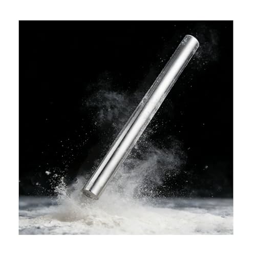 Rouleau à Pâtisserie en Acier Inoxydable, Rouleau à Pâtisserie en Inox, Rouleau a Patisserie, Lavable au Lave-Vaisselle, Parfait pour les Pizzas, les...