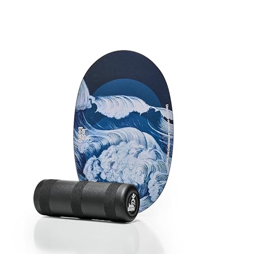 The Original Indo Board - Balance Board Trainer for Core Strength Stability & Athletic Performance - Surfing Skateboarding Snowboarding Yoga Physical Therapy & More. Includes Board and Roller. Ola Grande.