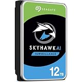 【整備済み品】 シーゲイト SkyHawk AI 12TB hdd内蔵,3.5インチ 監視用ハードディスク 2年保証,7200rpm SATA 6Gb/s 256MB 24時間稼動 NAS ネットワーク 監視カメラ ビデオレコーダ
