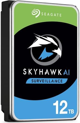 （14:00時点） 【整備済み品】 シーゲイト SkyHawk AI 12TB hdd内蔵,3.5インチ 監視用ハードディスク 2年保証,7200rpm SATA 6Gb/s 256MB 24時間稼動 NAS ネットワーク 監視カメラ ビデオレコーダ