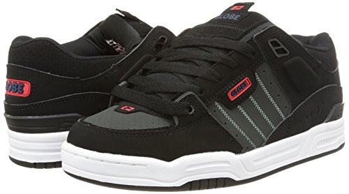Image of Globe Fusion Skate Shoes Trainers - Black /Night /Red - UK 9 / US 10 / EU 43