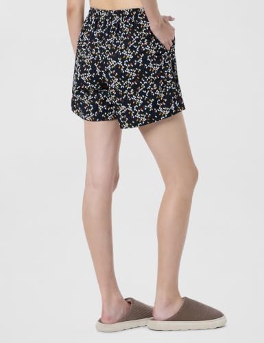 Image of Van Heusen Women's Cotton Lounge Shorts | Lightweight | Breathable Cotton | Relaxed fit | Printed | Comfortable Everyday Wear | Style 55501|Available in Pack of 1 & 2