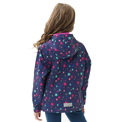 Image of MGEOY Kids Rain Jacket, Waterproof Lightweight Hooded Windbreaker for Boys Girls 4-14Y
