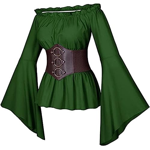 Costume vintage médiéval femme chemise de marin cosplay XL
