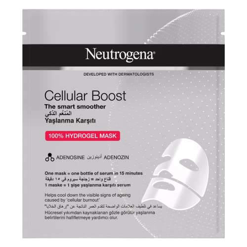 Neutrogena Máscaras de Hydrogel, 3 Máscaras Para El Cuidado De La Piel Antienvejecimiento Y Contorno De Ojos Efecto Purificante Nutritivo Detergente Calmante