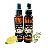 Toilet Paper Spray for Wiping- Set of 2 Natural Lemon-Cedarwood & Tea Tree- 4 oz Bottles- After You Go Spray- Natural Ingredients- Bundle