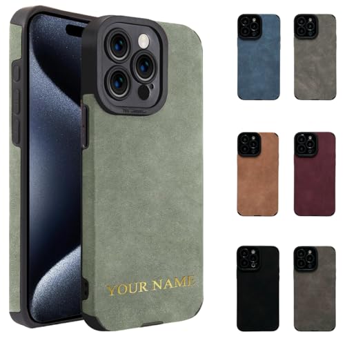 Personalized Leather iPhone Case with Monogram