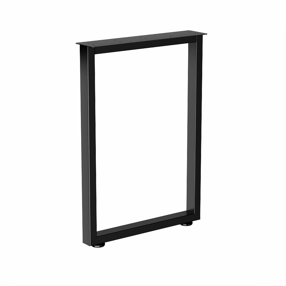 skysen16" Metal Table Legs, Desk Legs, Coffee Table Legs,Bench Legs for Desk, Coffee Tables, Dining Tables, Benches-16 * 11.8" Square Shape- Heavy Duty- Thickened Material- Black(zt-z-16"*11.8")