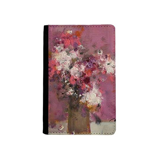 Étui de protection pour passeport XJJ motif fleurs rose en simili cuir durable