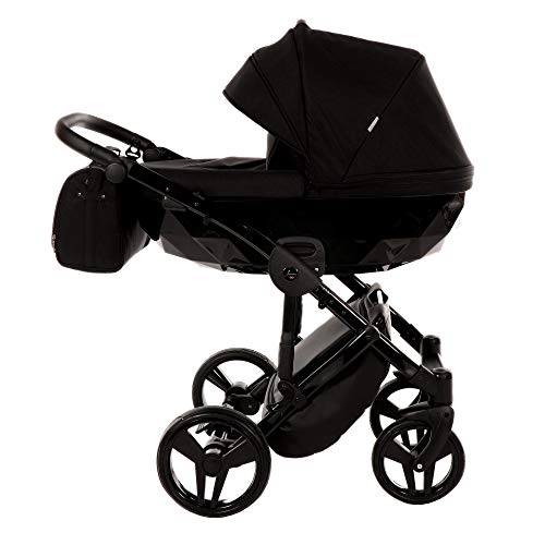 Original Junama Diamond Reisesysteme Kinderwagen 2in1 3in1 4in1 + Schlafsack + Handmuff + Sonnenschirm + Originalzubehör Exclusive Prams (4in1 mit ISOFIX basis, 05)