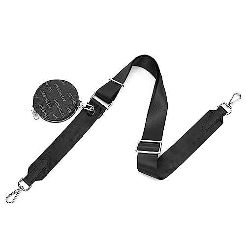 Image of Jiesinlov Black Purse Straps Replacement Crossbody Shoulder for HOBO Handbag Adjustable