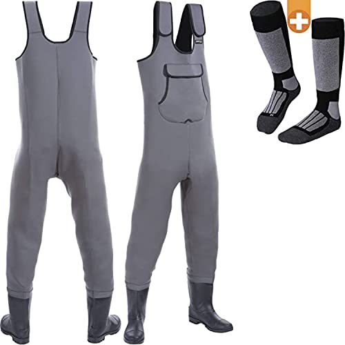 smartpeas Gambali Da Pesca Impermeabili Con Stivali In Neoprene - Salopette/Calzari Per Uomo -...