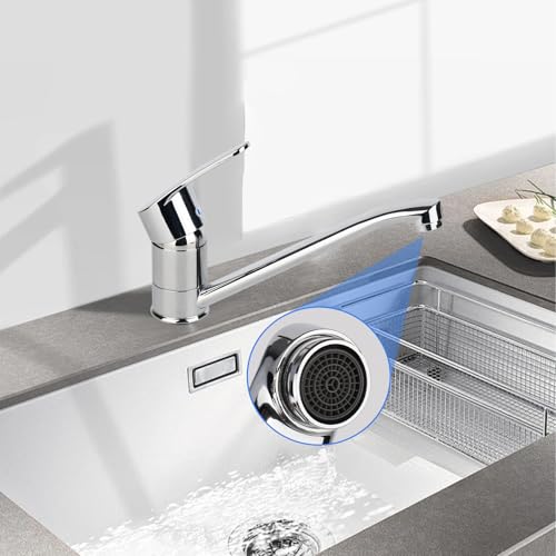 Mitigeur cuisine pivotant pour nettoyer facilement les grands plats sans éclaboussures - 7