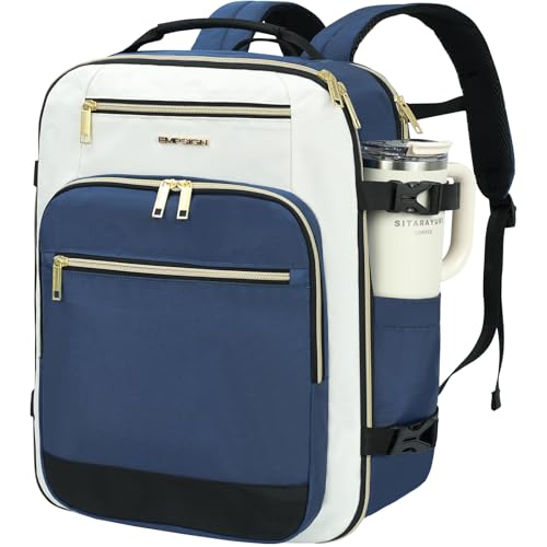 EMPSIGN 40L Travel Backpack for Women & Men, Airline Approved Carry On Backpack, TSA Personal Item...