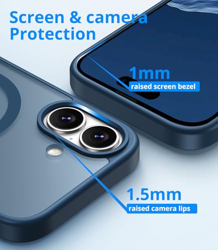 Coque iPhone 16 compatible MagSafe Vansdon protection mince bleue