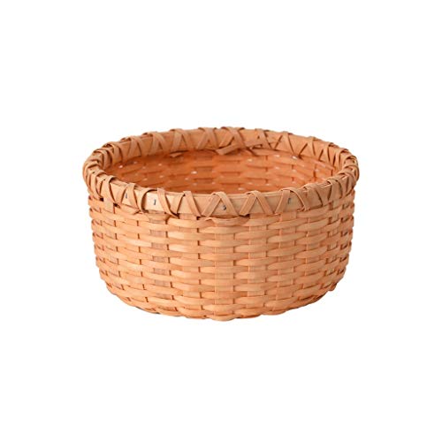 ZHANGXIAO Egg Baskets, Durable Handmade Storage Woven Hamper For Flower Fruit Bread Picnic Organizer (Size : 24×12cm)