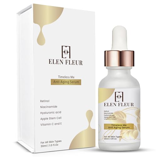 ELEN FLEUR Retinol Collagen Serum – Hydrating & Firming Face Serum with Hyaluronic Acid, Niacinamide, Vitamin C & E – Promotes Smooth, Radiant & Elastic Skin – 30ml