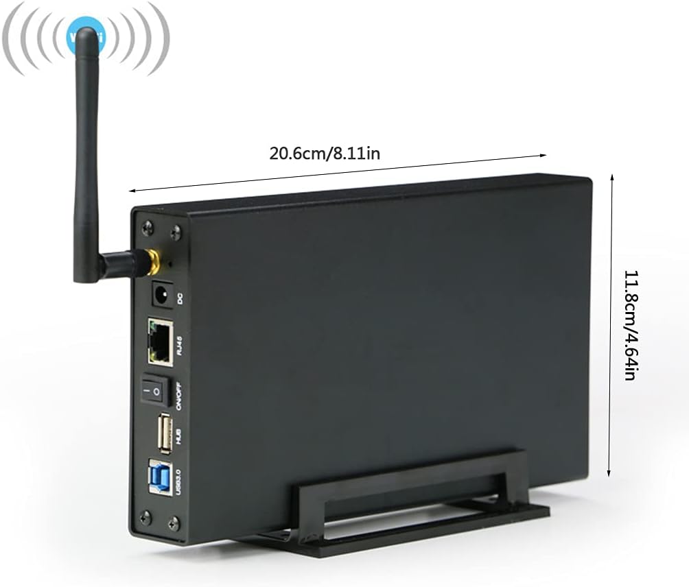 Multi-Functional 3.5inch Hard Disk Enclosure USB3.0 HDD for Case Rj45 Ethernet NAS Net Server Storage Device Hard Drive Home Storage Device Ssd NAS