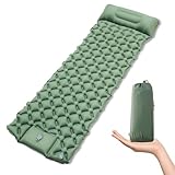 JIYANA Matelas Camping Portable Ultraléger, Matelas Autogonflant 1 Personne Camping, Tapis de Sol Camping, Matelas Gonflable 1 Personne Polyvalent pour Voyage, Plage, Randonnée et Séjour en Plein Air
