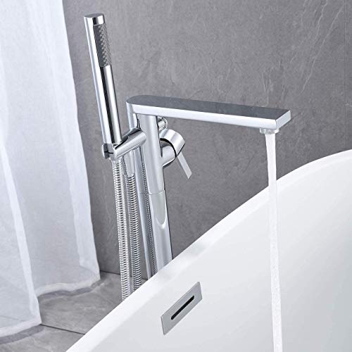 Robinet baignoire autoportant stable sans fuite avec douchette - 6