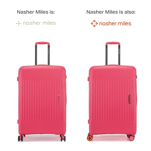 Image of Nasher Miles Coorg Hard-Sided Polypropylene Luggage Set of 2 | 55cm & 65cm | 8 Wheels Small & Medium Trolley Bag for Travel | Suitcase (Paradish Pink)