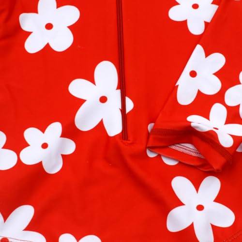Image of Girls Long Sleeve One Piece Swimsuit Rash Guard Swimwear Zipper Quick Dry Bathing Suits Sun Protection UPF 50+ (Ages 4-12)