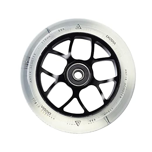 Roue Pour Trottinette Freestyle Antik Exodia 110mm 88a (Transparent/Noir)