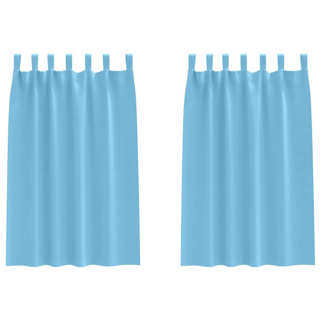Rideaux occultants bleu ciel 175x140 cm en polyester pour salon