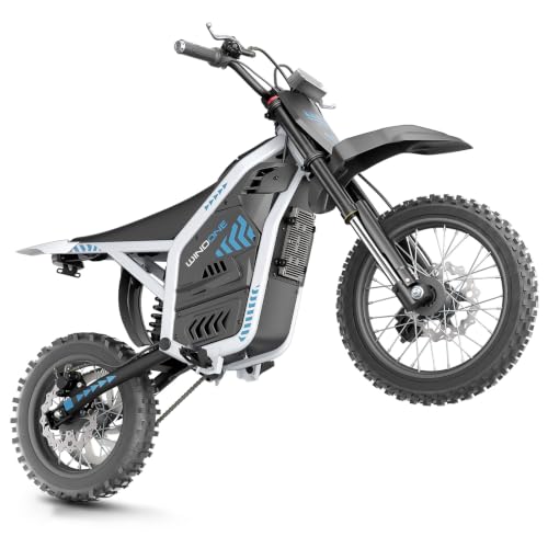 Image of Windone RS5 Electric Dirt Bike for Teens & Adults (13+), Up to 37 MPH, 45 Miles Range, 2200W Peak Motor, 14 inch /12 inch Off-Road Tires, Hydraulic Suspension, 3-Speed Modes Electric Motorcycle