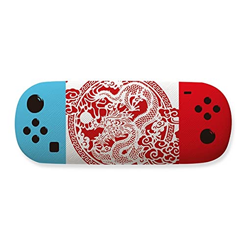 Étui de rangement pour lunettes anti-choc avec doublure douce et motif dragon