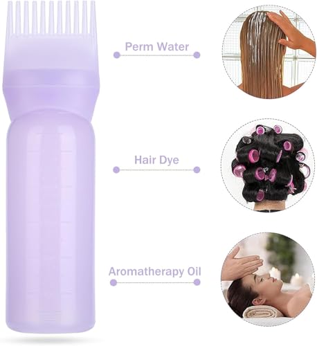 Pente Frasco Aplicador De Tintura Óleo Cabelo Humectação