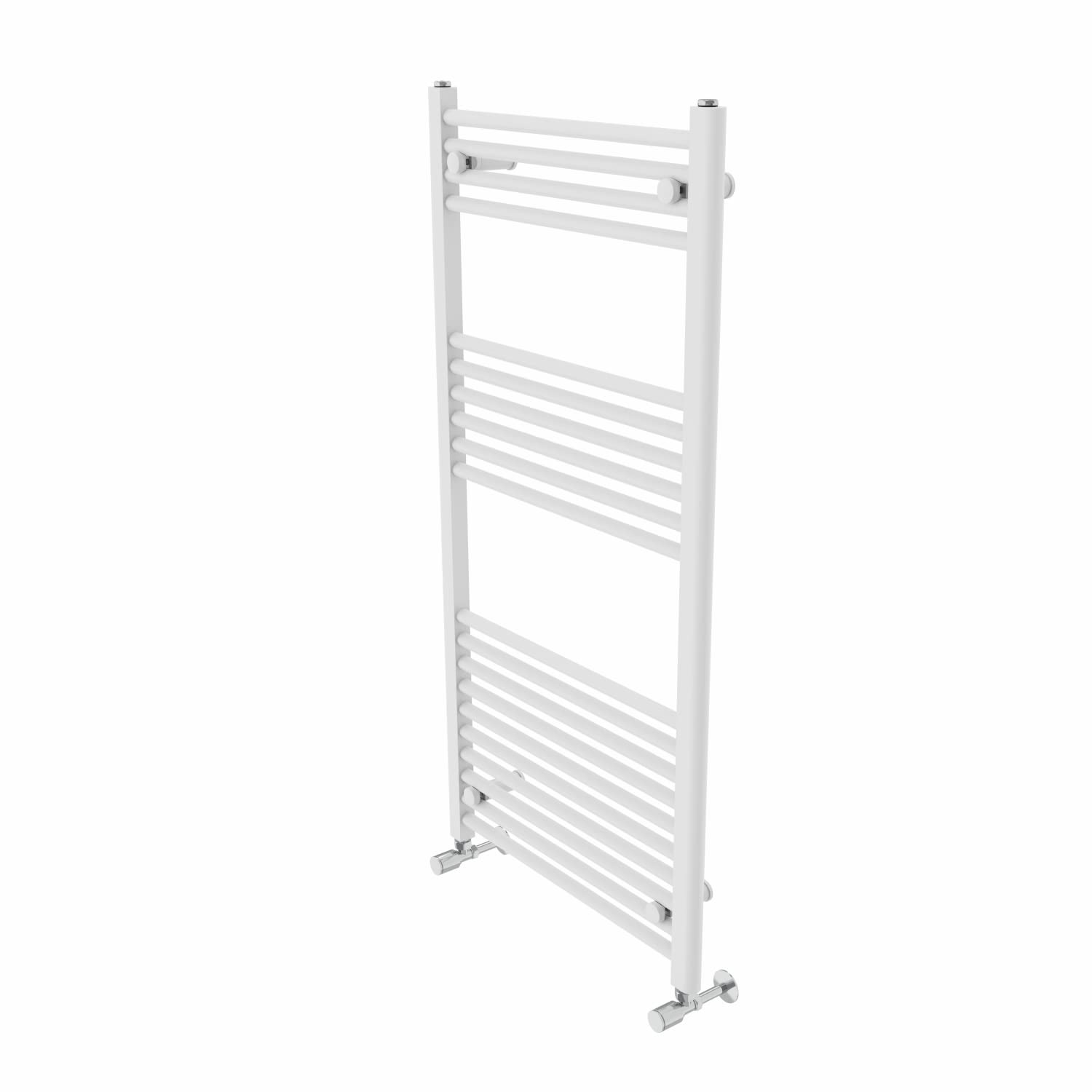 Warmehaus White Contemporary Straight Bathroom Ladder Radiator Heated Towel Rail 1200 X 600Mm Towel Warmer Central Heating