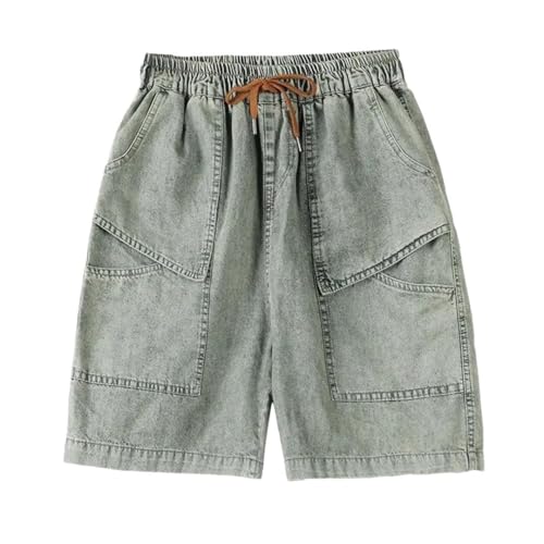 Short en jean fin vêtements pour femme taille haute élastique bleu M