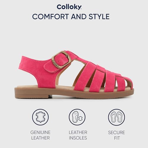 Kid Girls Fisherman Buckle Sandals - Comfortable Summer Sandals with Closed Toe & Adjustable Strap for Daily Wear & Outdoor Play3