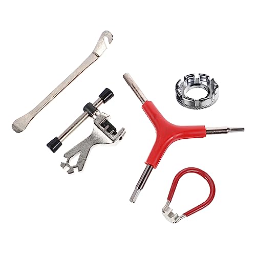GAROZATION 1set Bike Spanner Tool Kit Cycling Repair Y-Type Wrench Way Key Tire Lever Chain Breaker for Tuning Wheel Maintenance