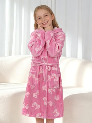 Image of Doctor Unicorn Soft Hooded Rainbow Bathrobe Sleepwear for Girls