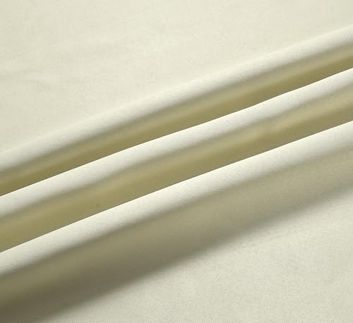 Image of LaVichitra 2 Pieces Solid Premium Blackout Curtains - Thermal Insulated, 3 Layered, 100% Opaque Window - 6 feet, Ecru