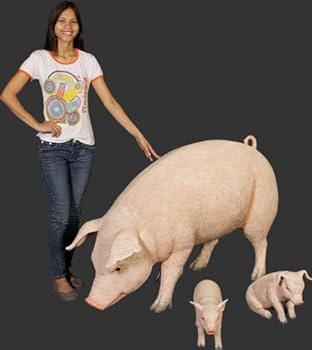 豚のキャラクターフィギュア3体セット 確認用 豚のキャラクター