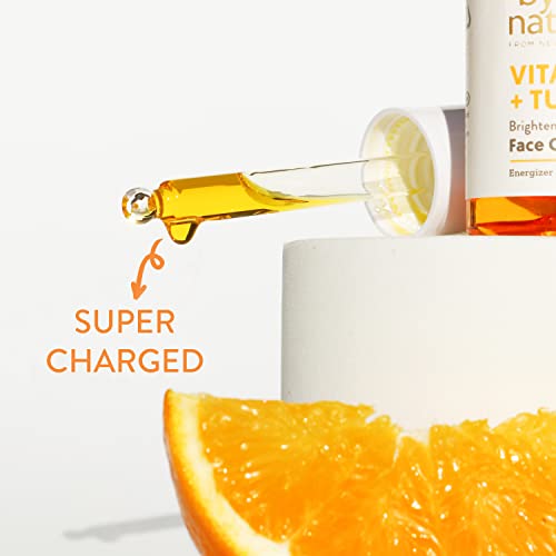 By Nature Brightening & Hydrating Face Oil - Vitamin C Oil & Turmeric Extract Enriched With Plant Squalane Oil - Revitalize Dull, Tired Skin - Vitamin C Face Oil For Women And Men, 1 Fl Oz #TOP2