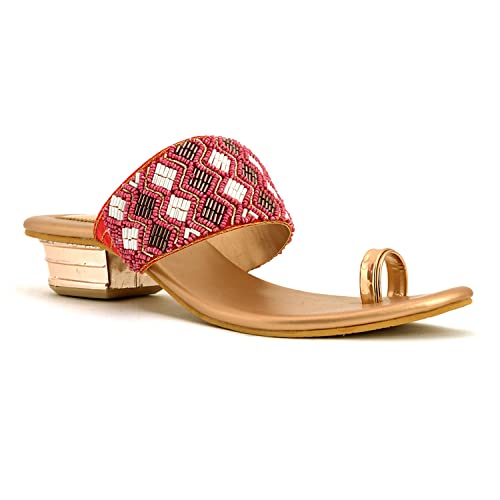 Image of Khadim's Block Heel Slip On Sandal for Women