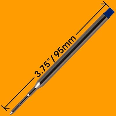 Jaymo Replacement for Sheaffer K 99325 - Measures 3.75 in / 95 mm Long - Ballpoint Pen Refill - 12 Blue
