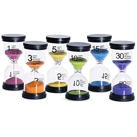 Sand Timer 6-Pack for Time Management and Productivity Cover