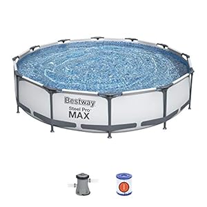 Bestway Steel Pro Frame Zwembadset, rond, met filterpomp Zwembadset + filterpomp. 366 x 76 cm blauw