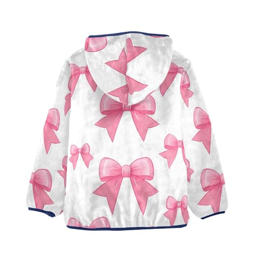 Bow Girls Fleece Jacket Girls Fall Jacket Girls Zip Up Hoodie Girls Sherpa Jacket 2-10T2